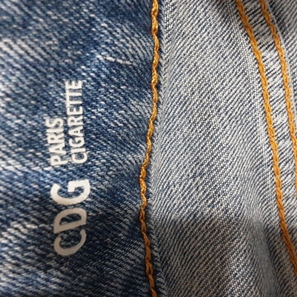 Warp+weft CDG Paris cigarette women high rise button fly jean  31 Casual retro - Picture 10 of 13